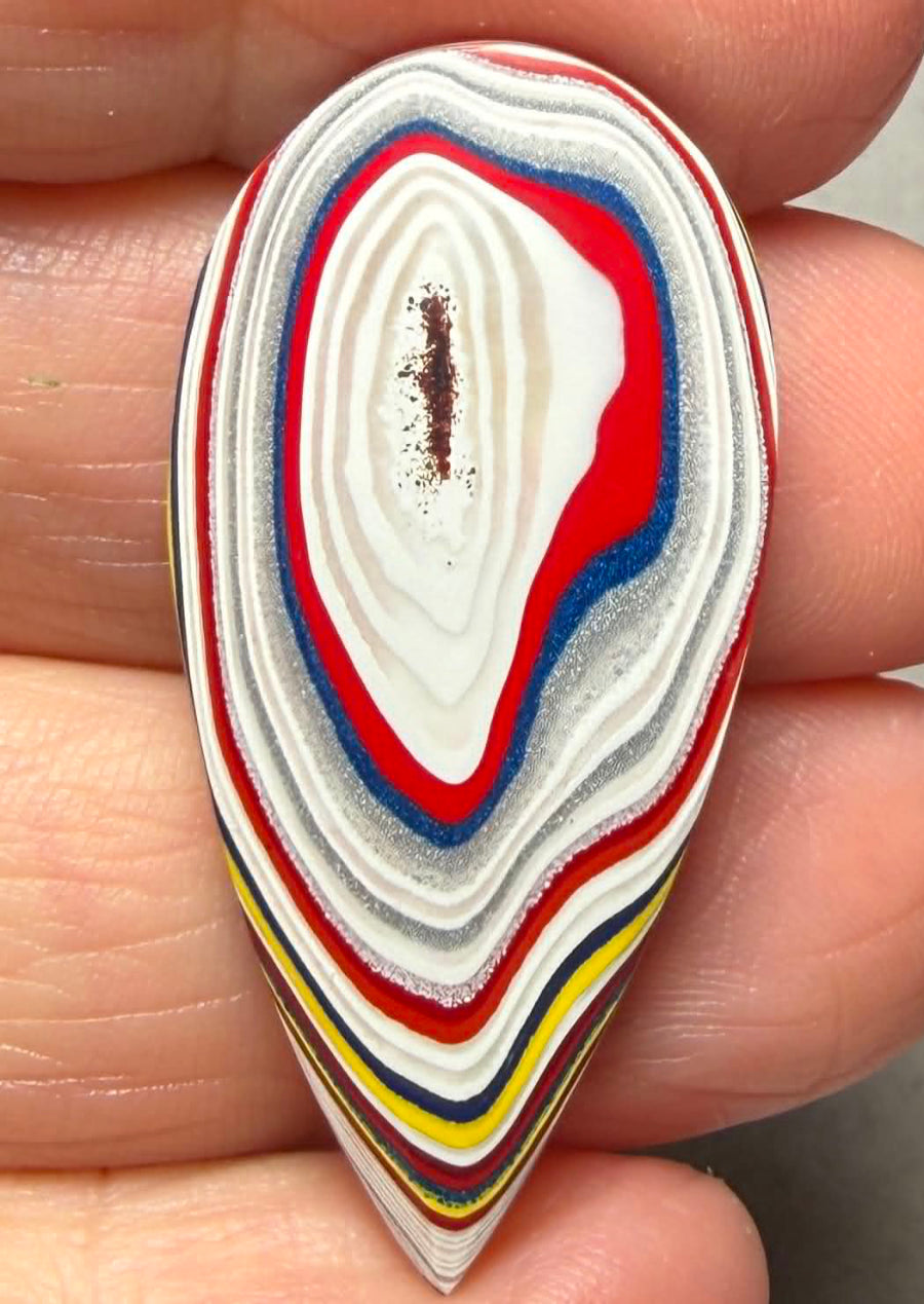 Teardrop 39x18mm Kenworth Fordite Cabochon 41