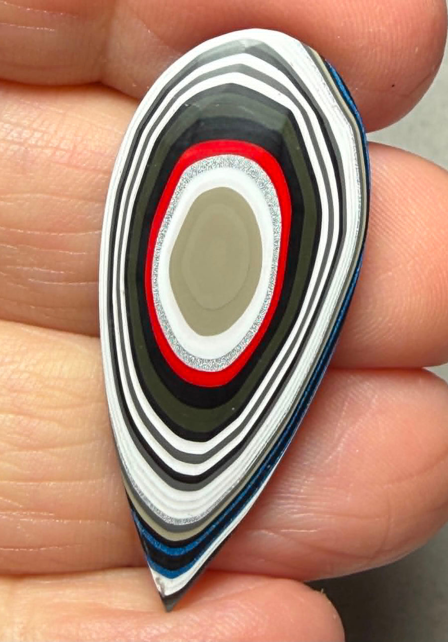 Teardrop 39x17mm Kenworth Fordite Cabochon 43