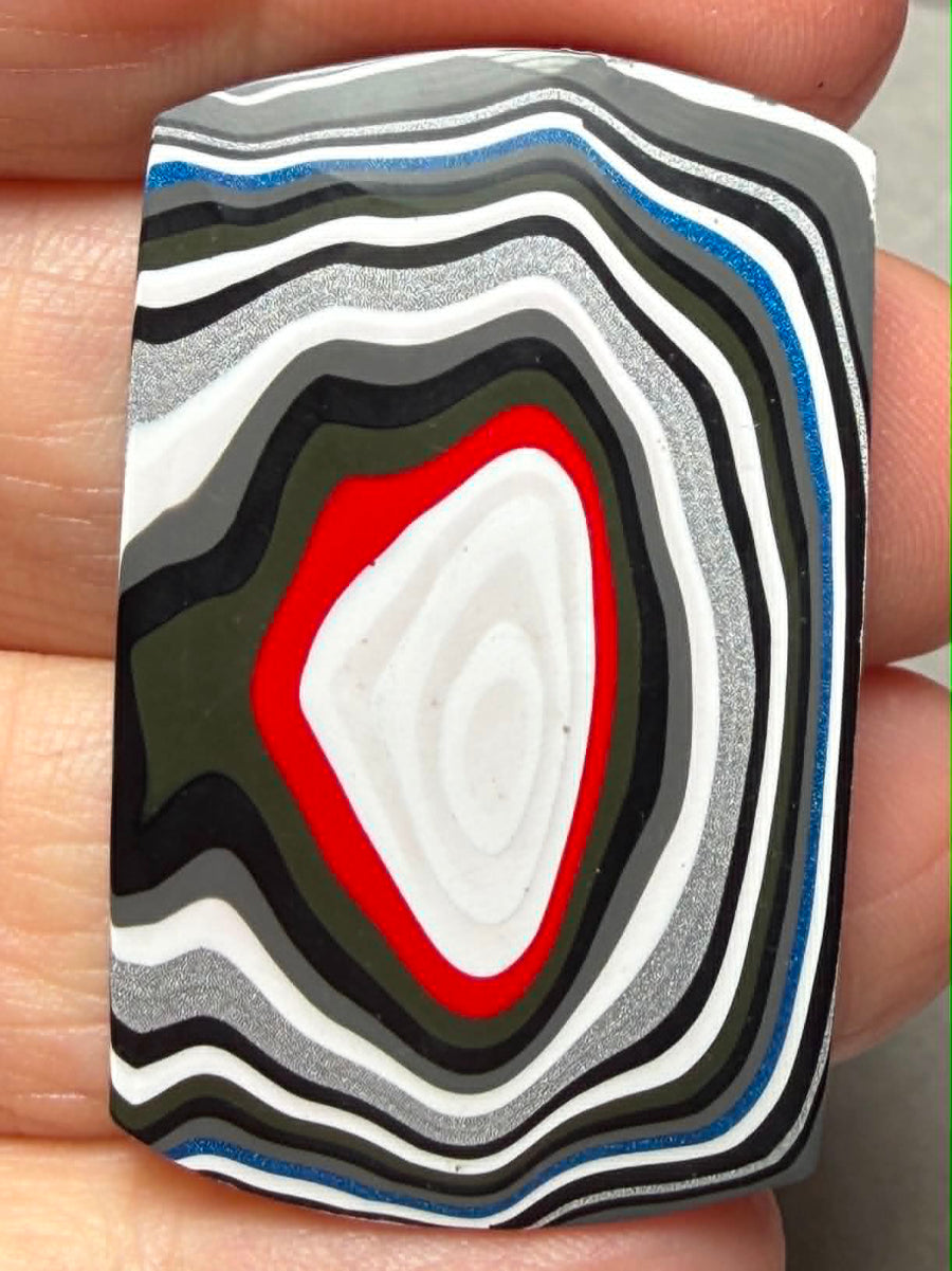 Rectangle 39x25mm Kenworth Fordite Cabochon 47