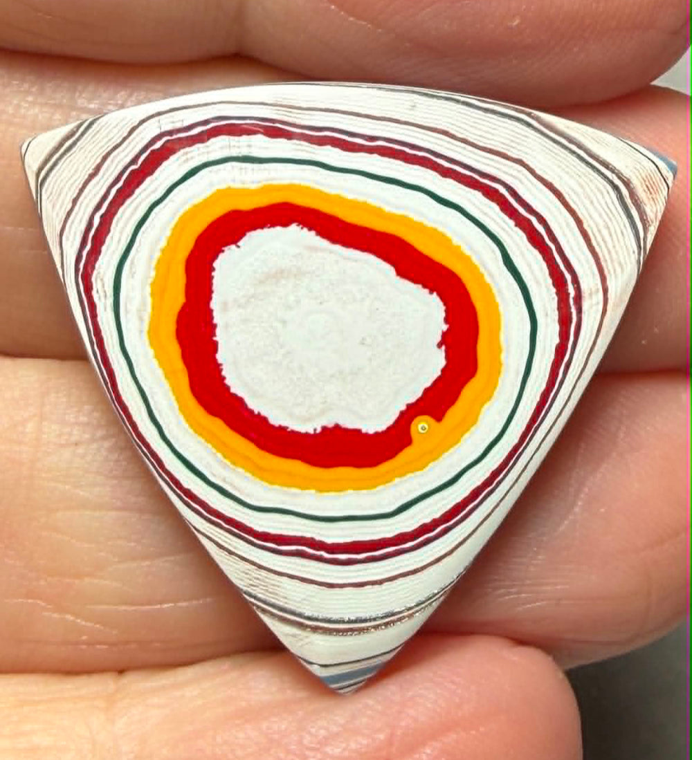 Triangle 28x30mm Kenworth Fordite Cabochon 50