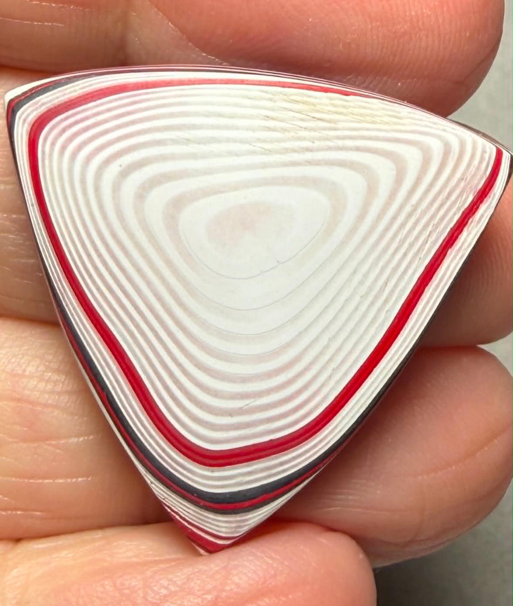 Triangle 29x30mm Kenworth Fordite Cabochon 51