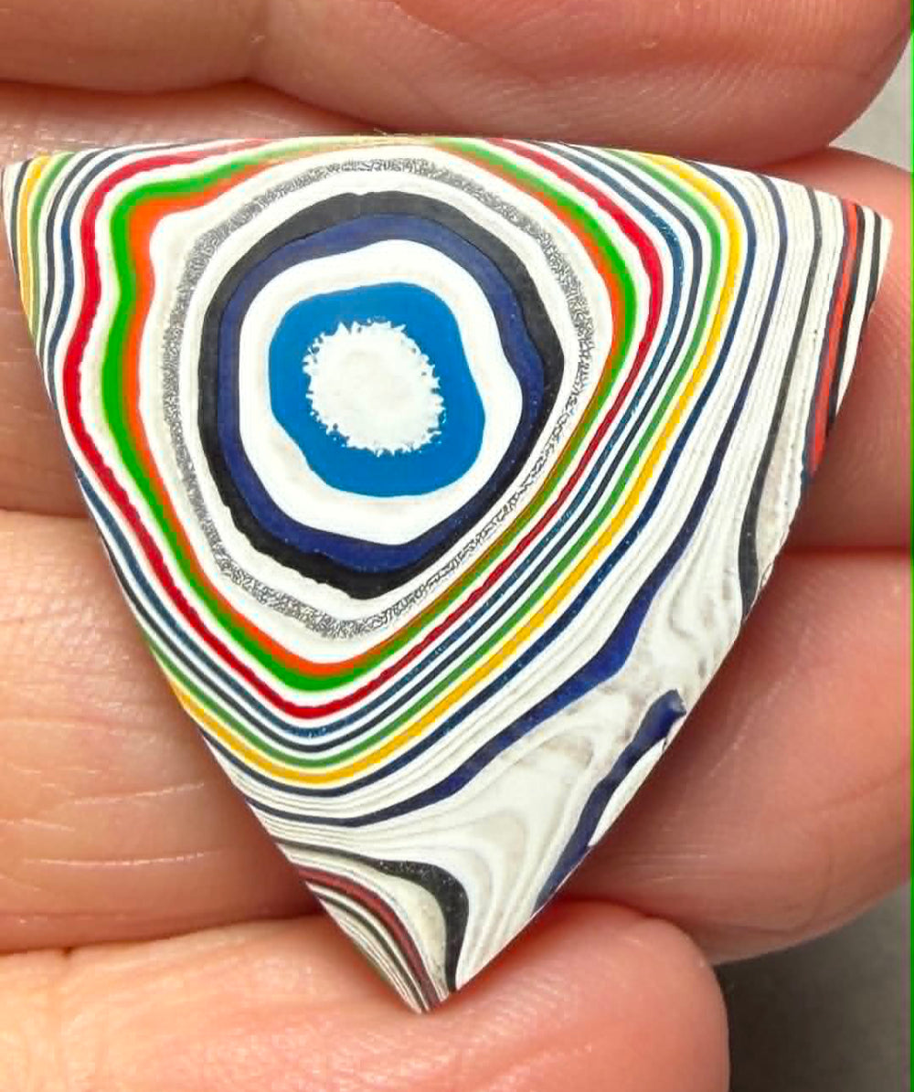 Triangle 28x29mm Kenworth Fordite Cabochon 52