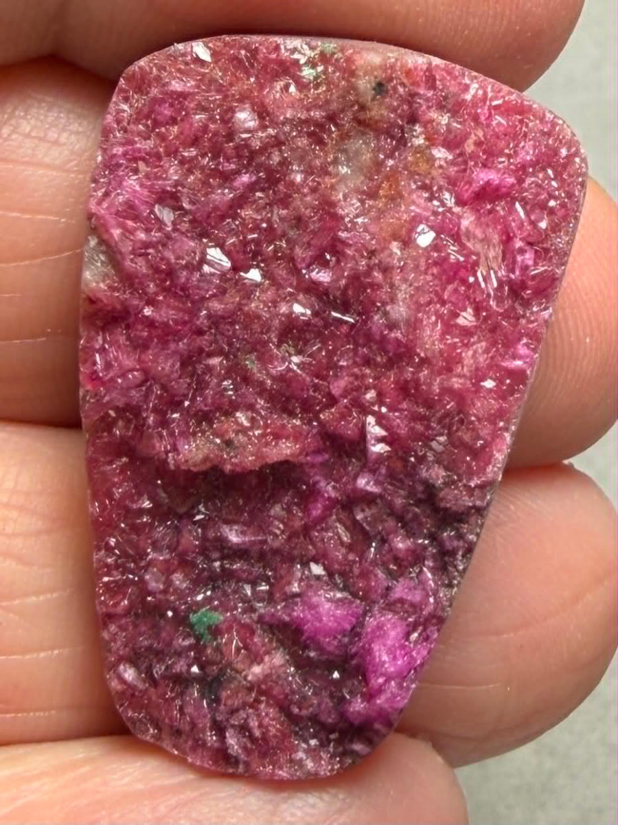Freeform 31x20mm Druzy Cobalt Calcite Cabochon 05