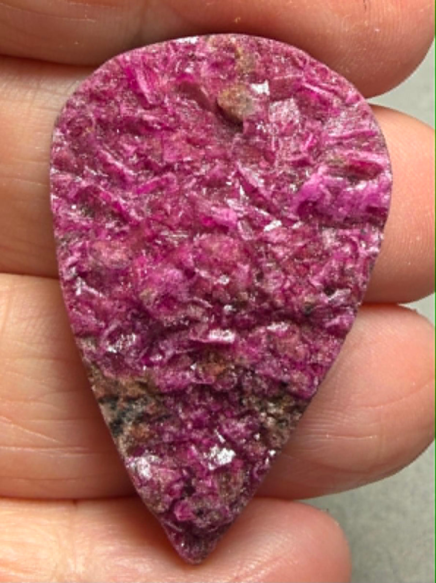 Teardrop 39x25mm Druzy Cobalt Calcite Cabochon 11