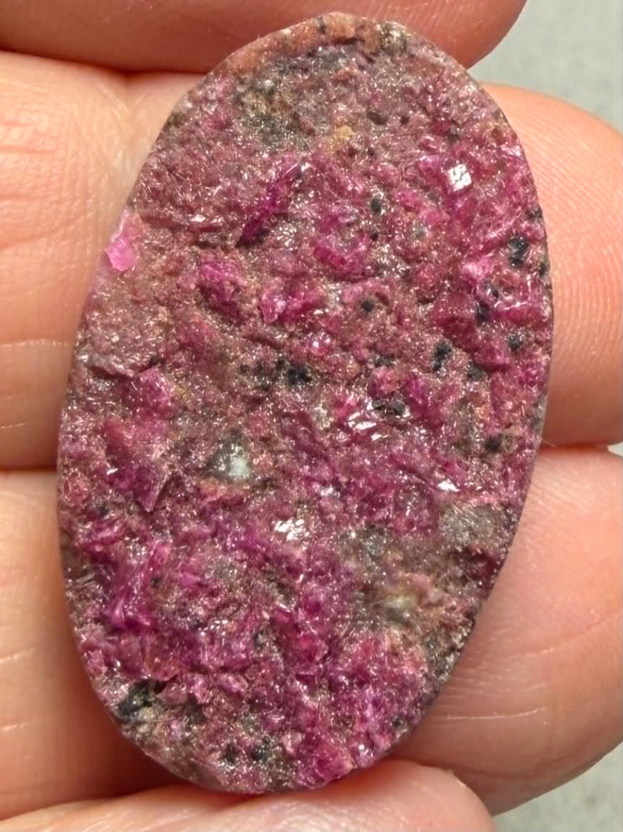 Oval 29x18mm Druzy Cobalt Calcite Cabochon 16