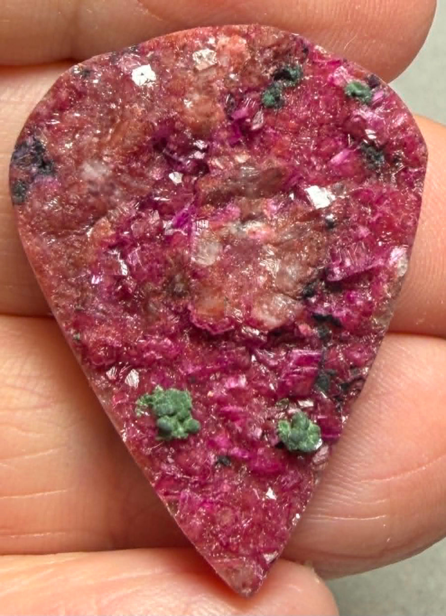 Teardrop 33x24mm Druzy Cobalt Calcite Cabochon 17