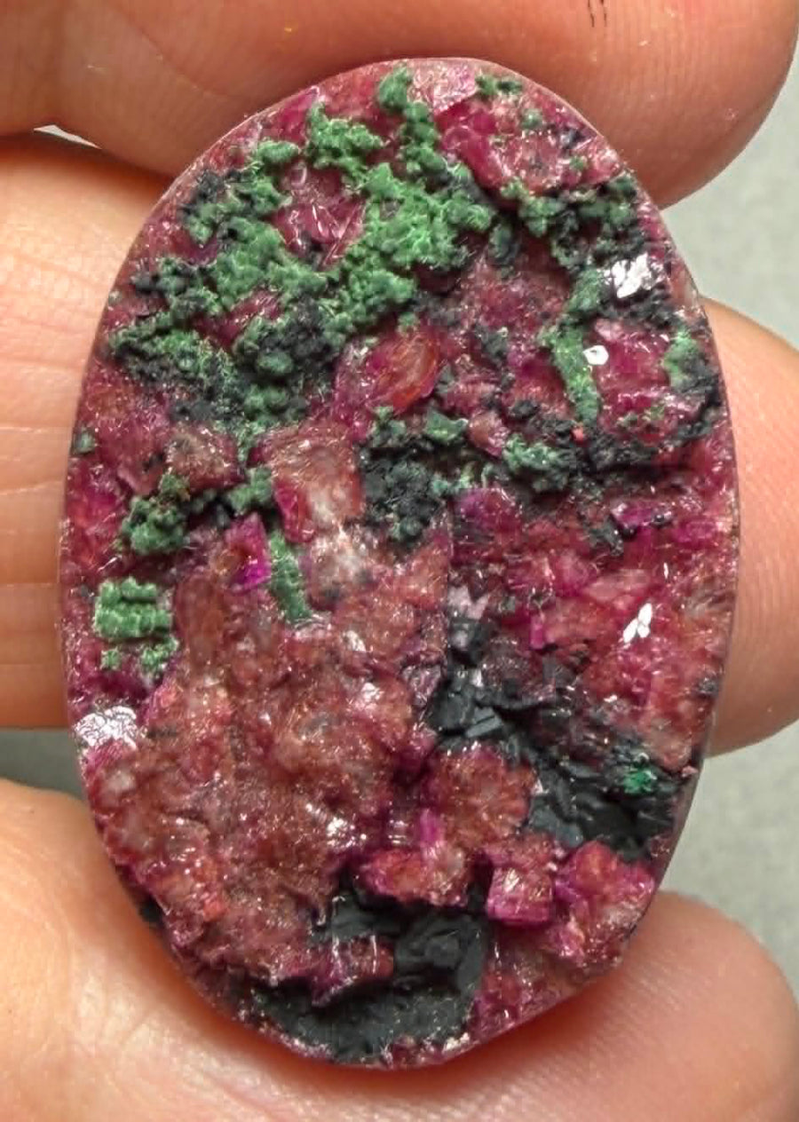 Oval 30x21mm Druzy Cobalt Calcite Cabochon 23