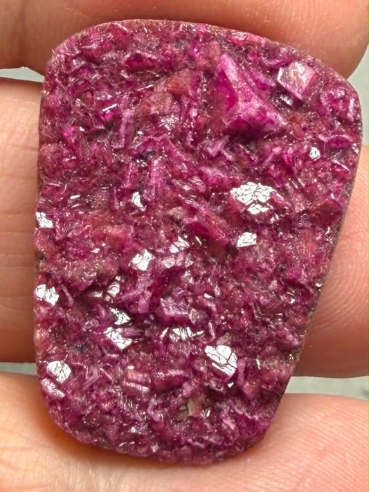 Freeform 28x20mm Druzy Cobalt Calcite Cabochon 26