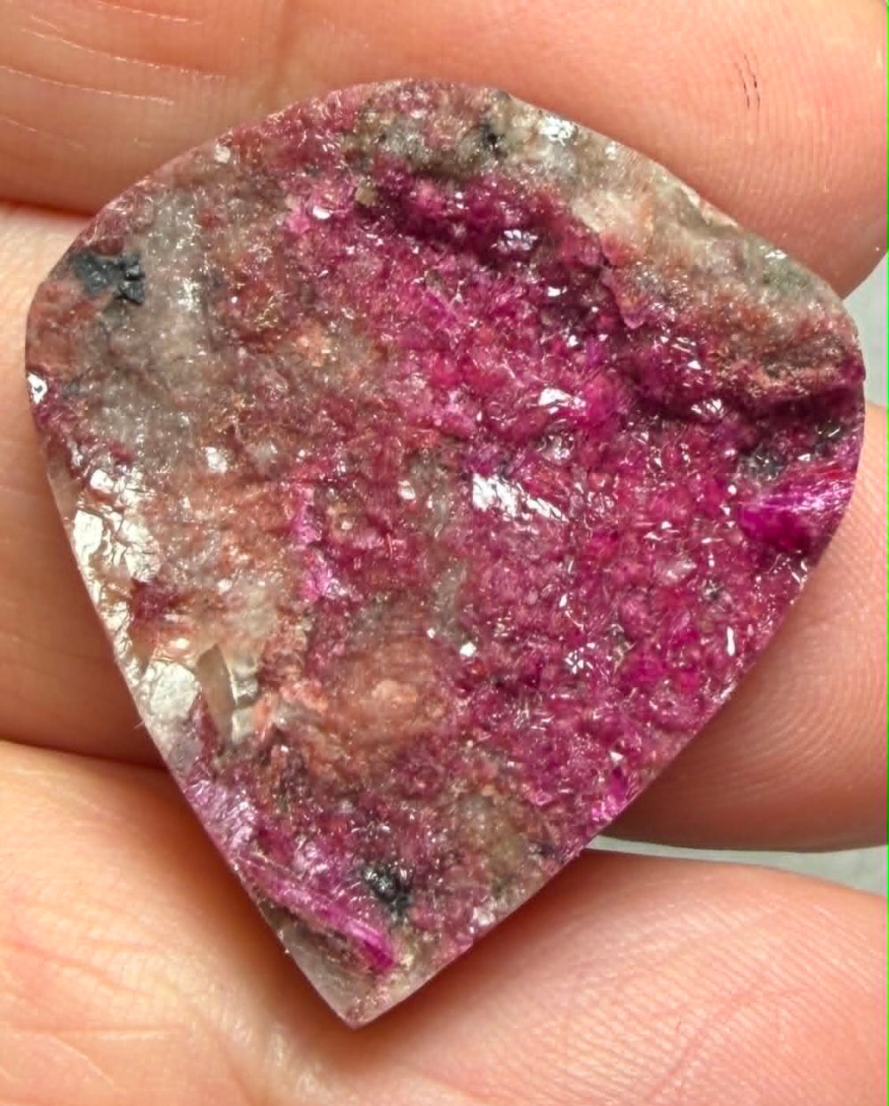 Teardrop 30x28mm Druzy Cobalt Calcite Cabochon 28