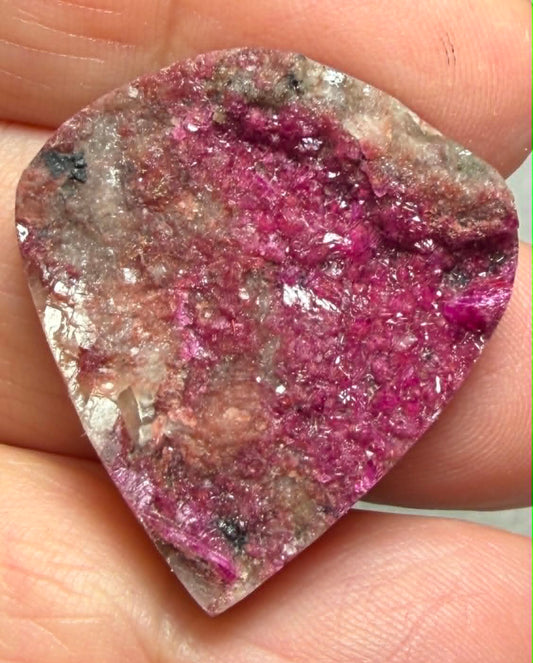 Teardrop 30x28mm Druzy Cobalt Calcite Cabochon 28