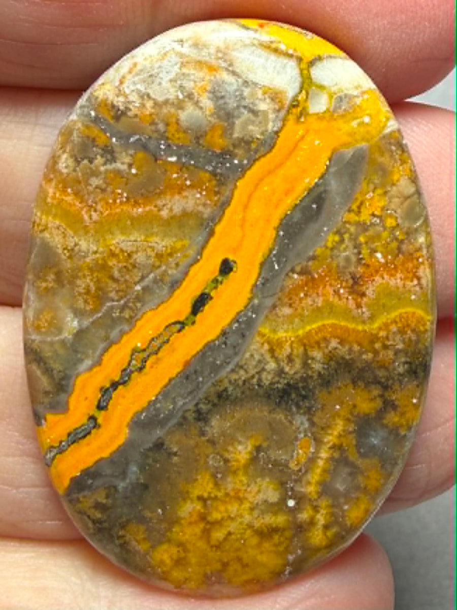 Oval 40x28mm Bumble Bee Jasper Cabochon 66