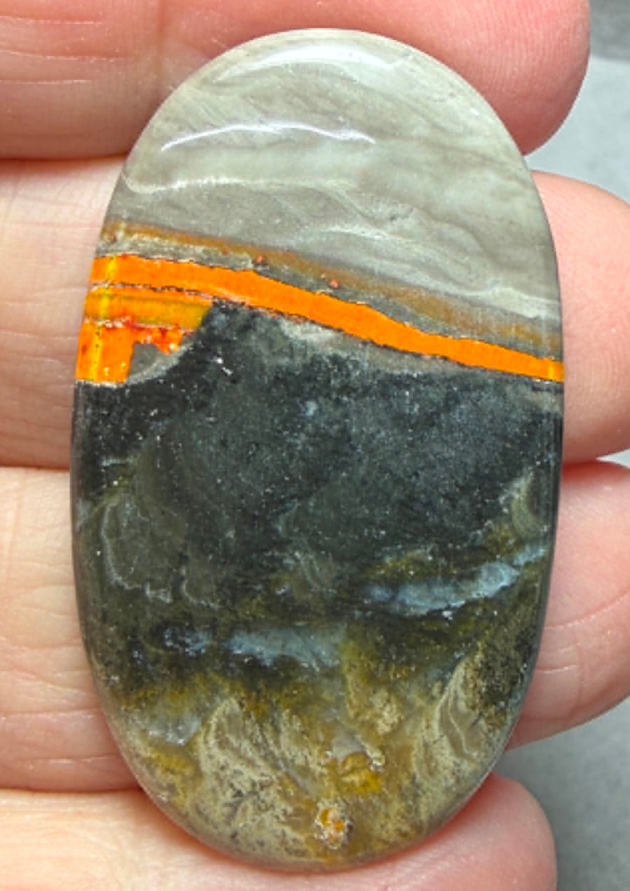 Oval 42x24mm Bumble Bee Jasper Cabochon 69