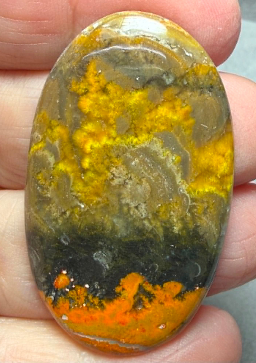Oval 45x28mm Bumble Bee Jasper Cabochon 82