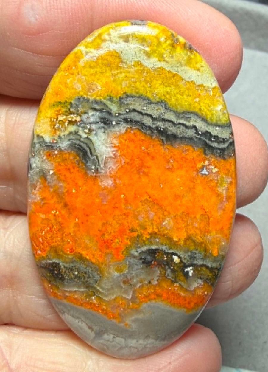 Oval 53x32mm Bumble Bee Jasper Cabochon 83