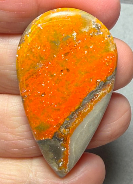 Teardrop 47x27mm Bumble Bee Jasper Cabochon 84