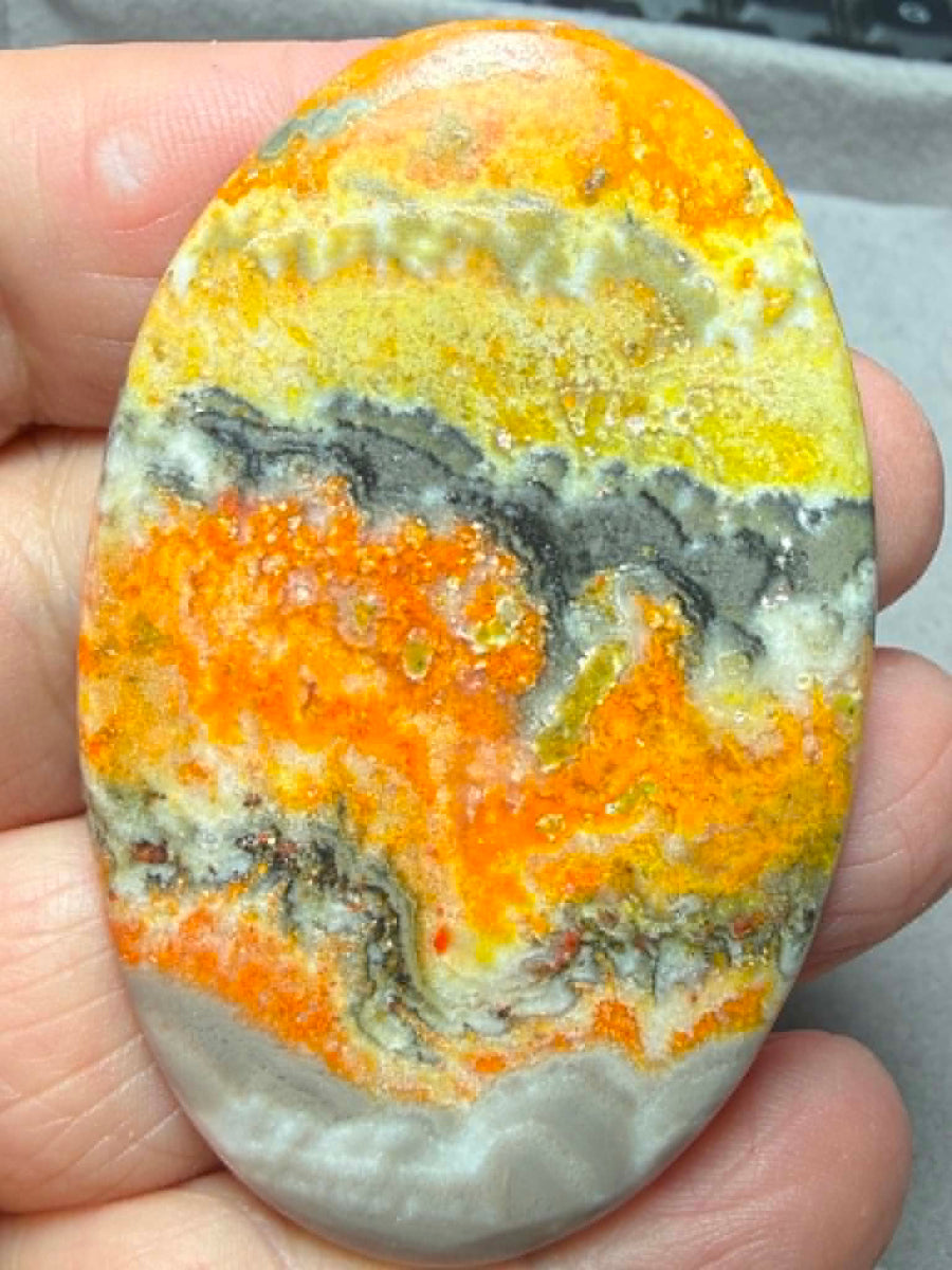 Oval 62x39mm Bumble Bee Jasper Cabochon 86