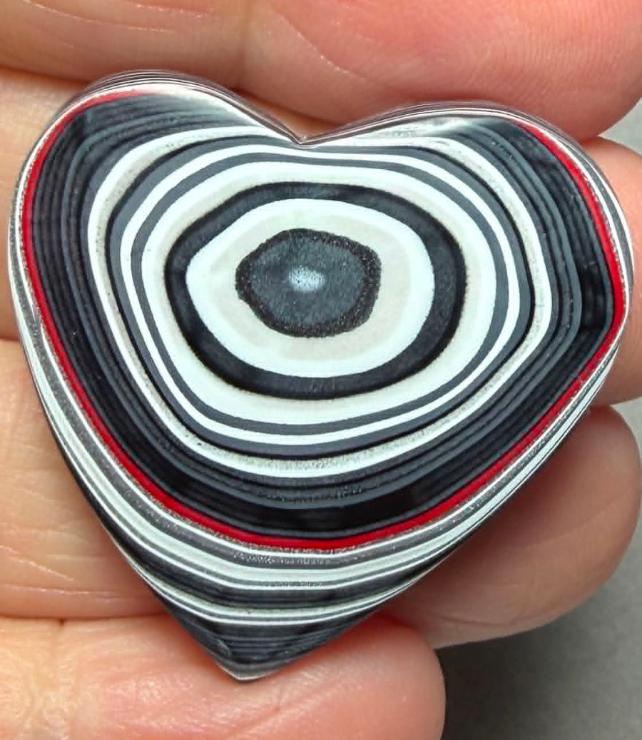 Heart 32x32mm Kenworth Fordite Cabochon 77