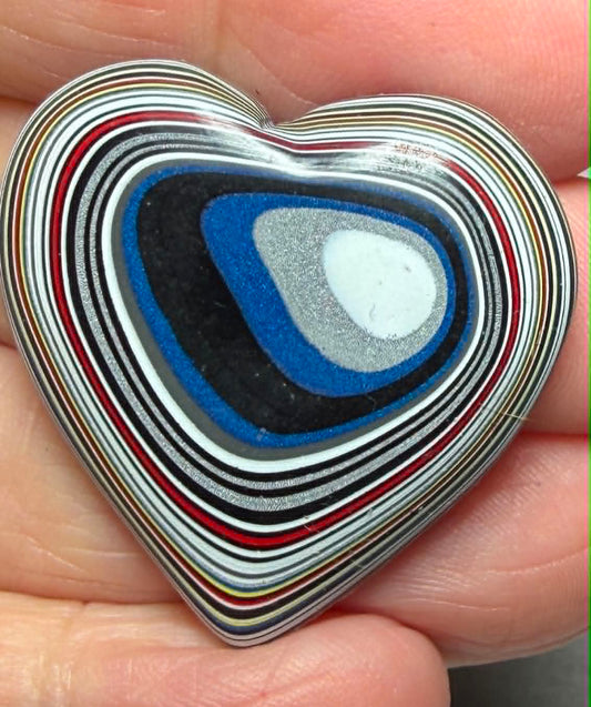 Heart 33x33mm Kenworth Fordite Cabochon 82