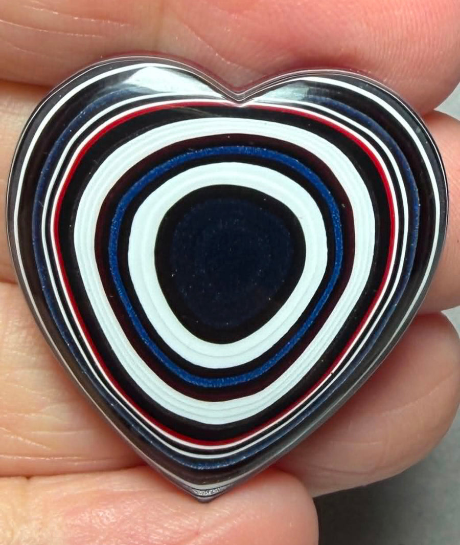 Heart 33x30mm Kenworth Fordite Cabochon 92