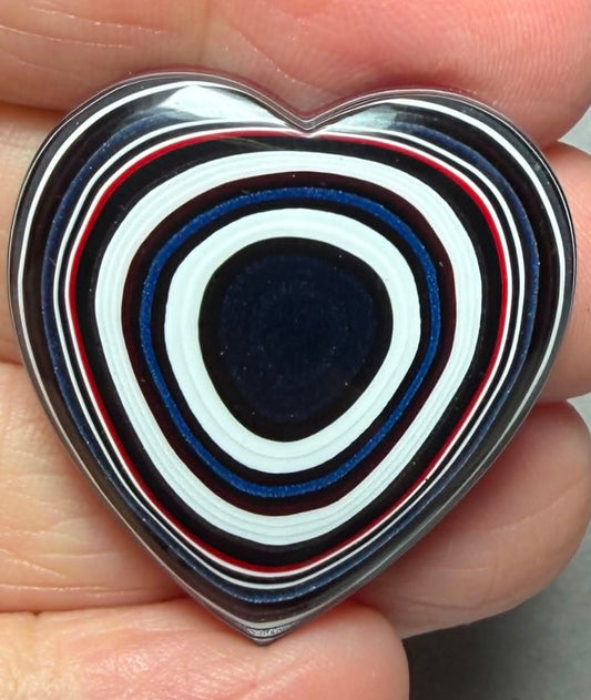 Heart 33x30mm Kenworth Fordite Cabochon 92