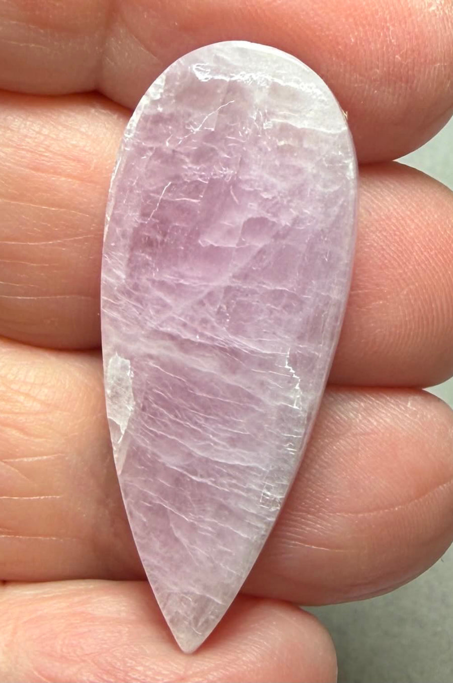 Teardrop 38x15mm Kunzite Cabochon 49