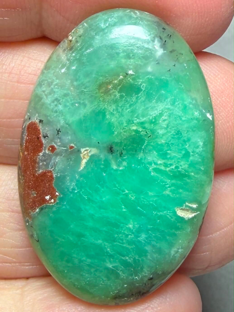 Oval 36x23mm Chrysoprase Cabochon 42