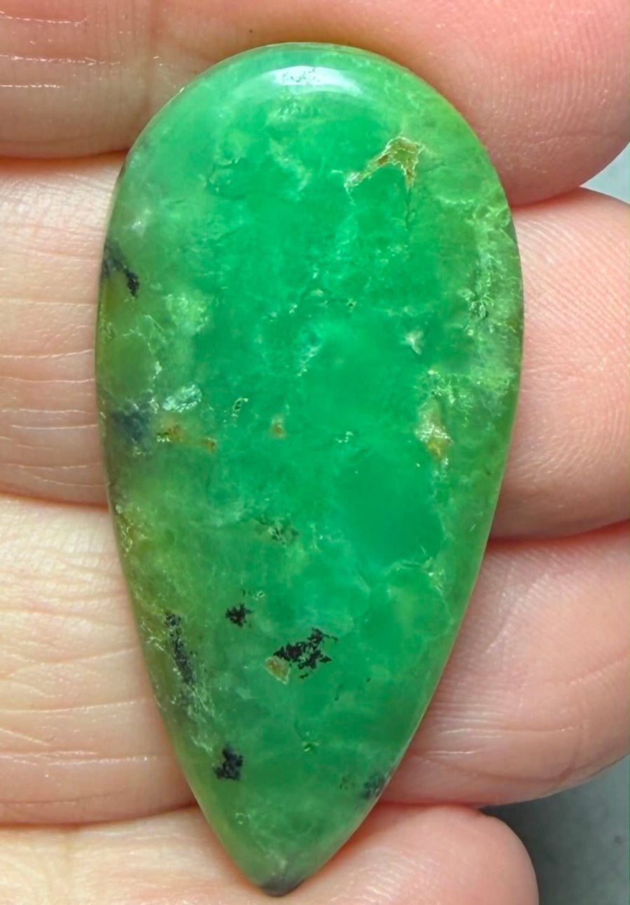 Teardrop 39x18mm Chrysoprase Cabochon 46
