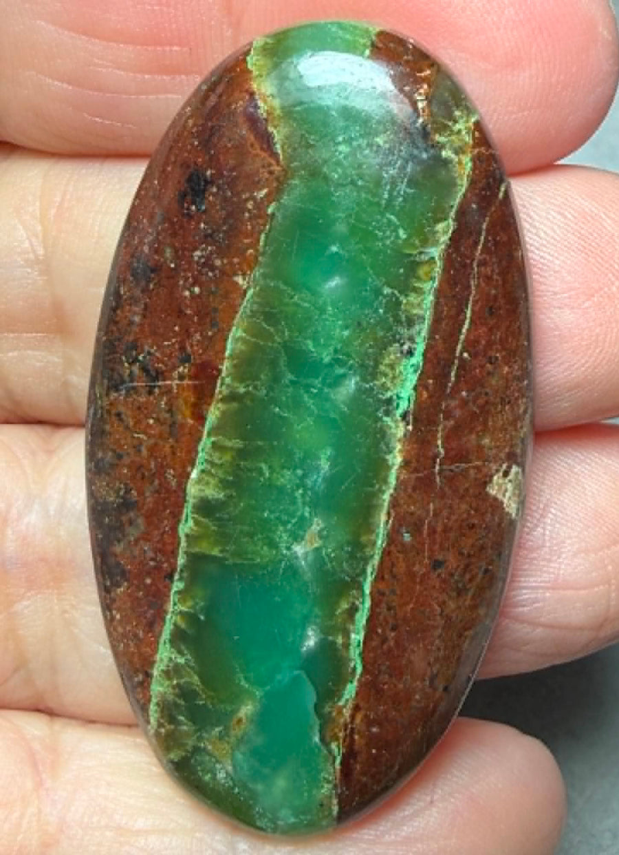 Oval 50x27mm Chrysoprase Cabochon 47