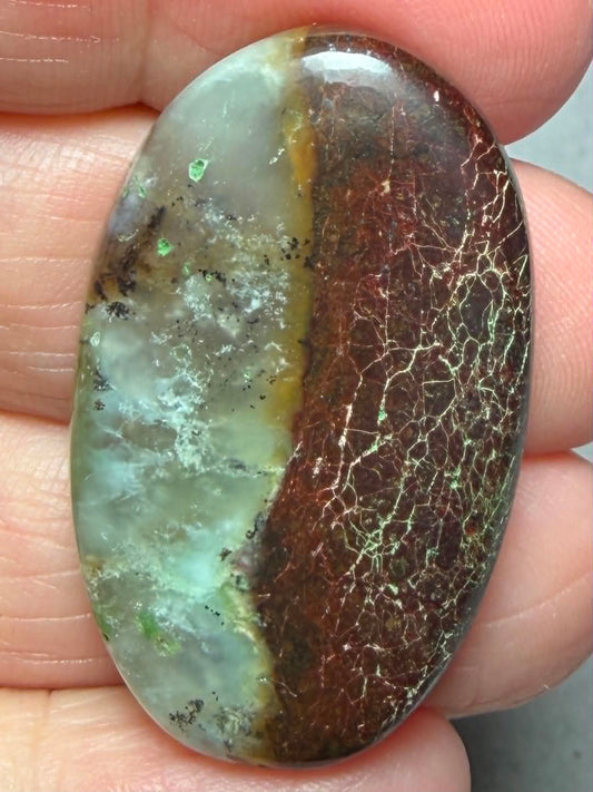 Oval 37x23mm Chrysoprase Cabochon 53