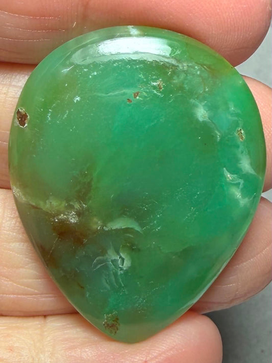 Teardrop 38x30mm Chrysoprase Cabochon 54