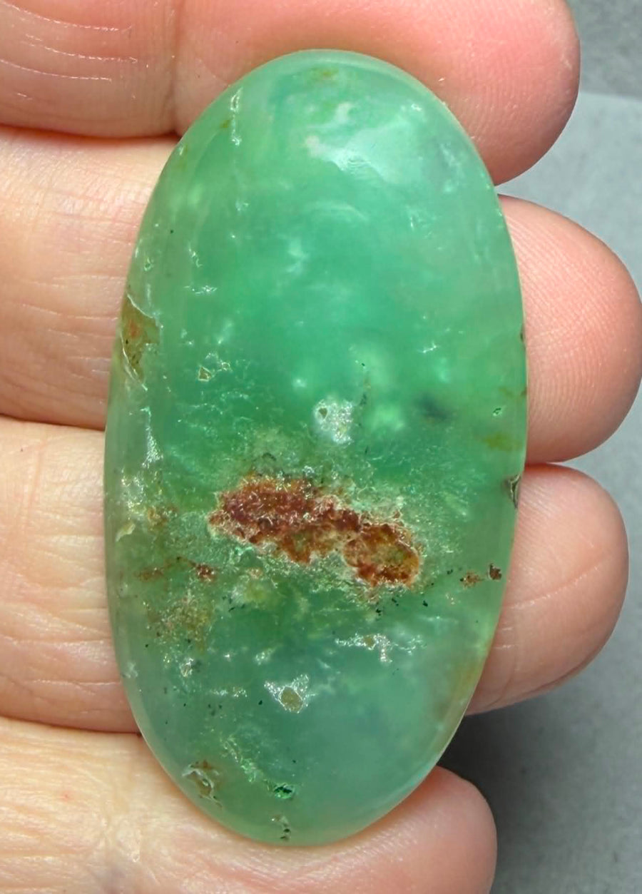 Oval 45x24mm Chrysoprase Cabochon 55