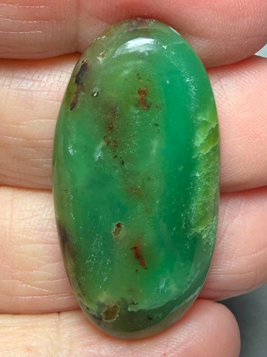 Oval 38x19mm Chrysoprase Cabochon 60