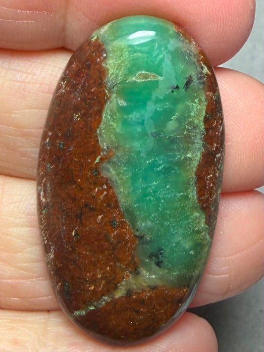 Oval 41x22mm Chrysoprase Cabochon 61