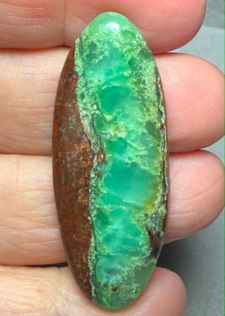 Oval 48x19mm Chrysoprase Cabochon 67