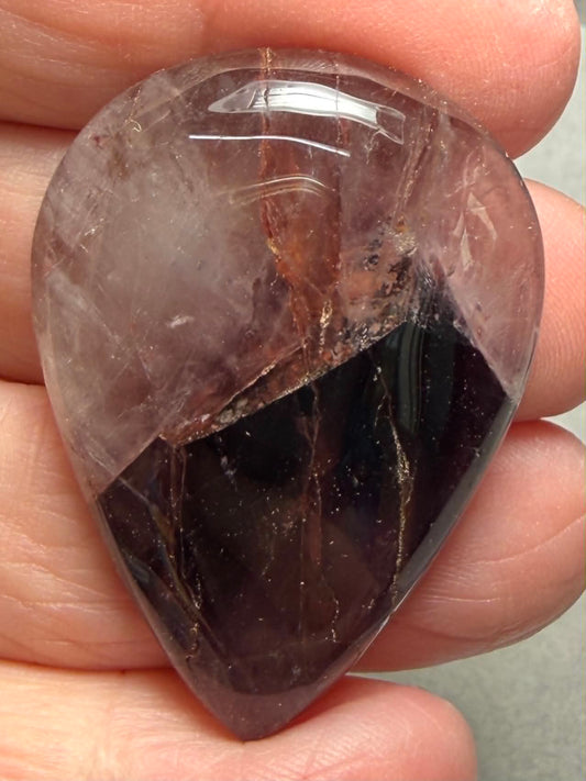 Teardrop 41x30mm Phantom Amethyst Cabochon 10