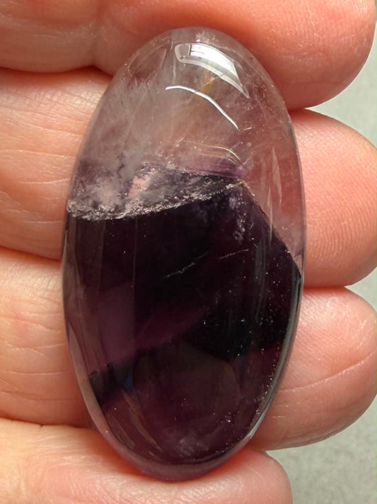 Oval 38x20mm Phantom Amethyst Cabochon 34