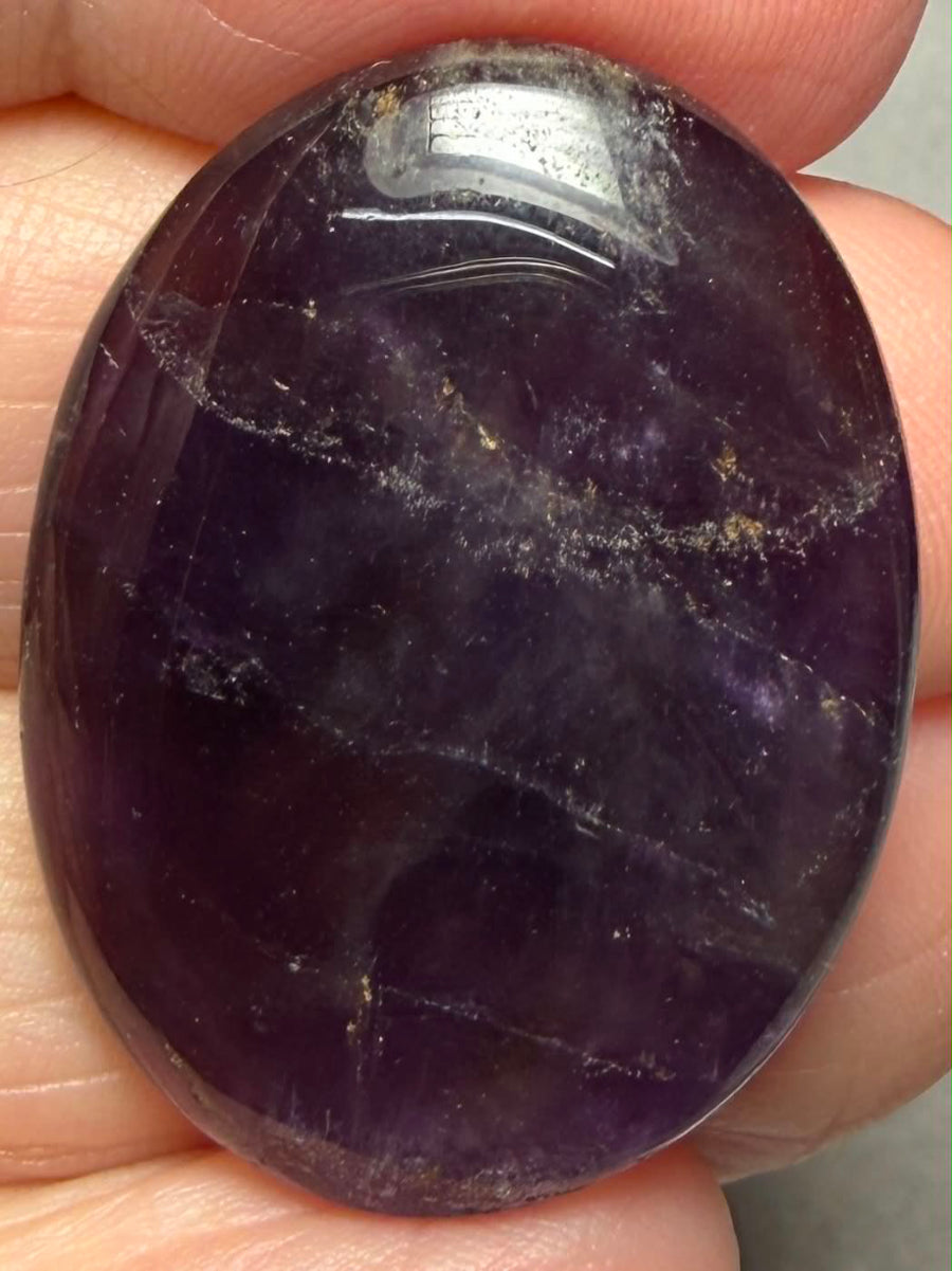 Oval 32x24mm Amethyst Cabochon 13