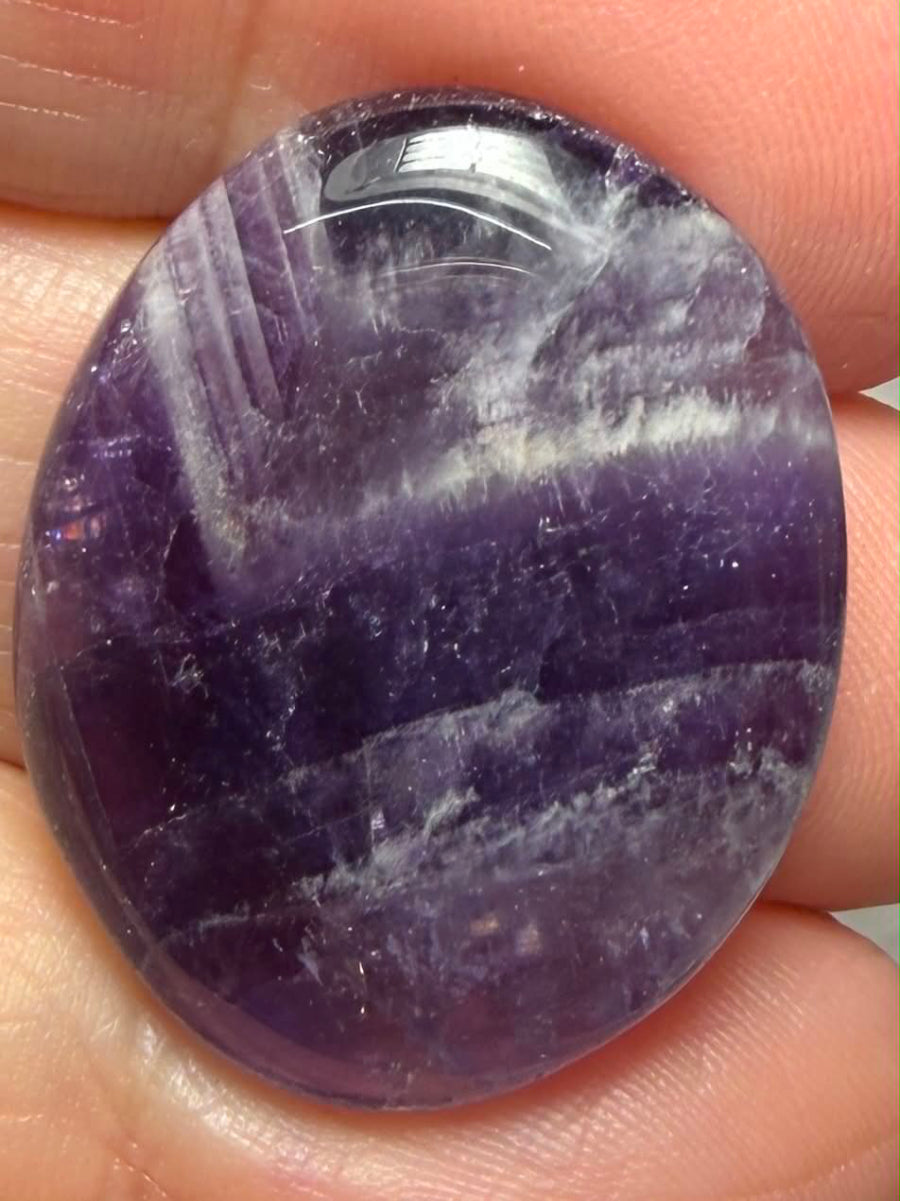 Oval 28x23mm Amethyst Cabochon 26