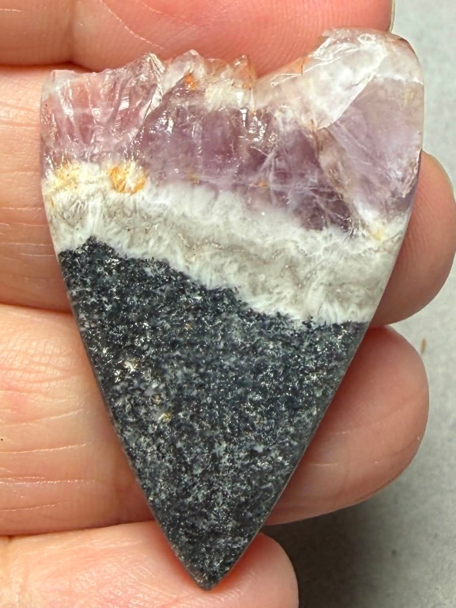 Freeform 41x27mm Volcanic Amethyst Cabochon 06