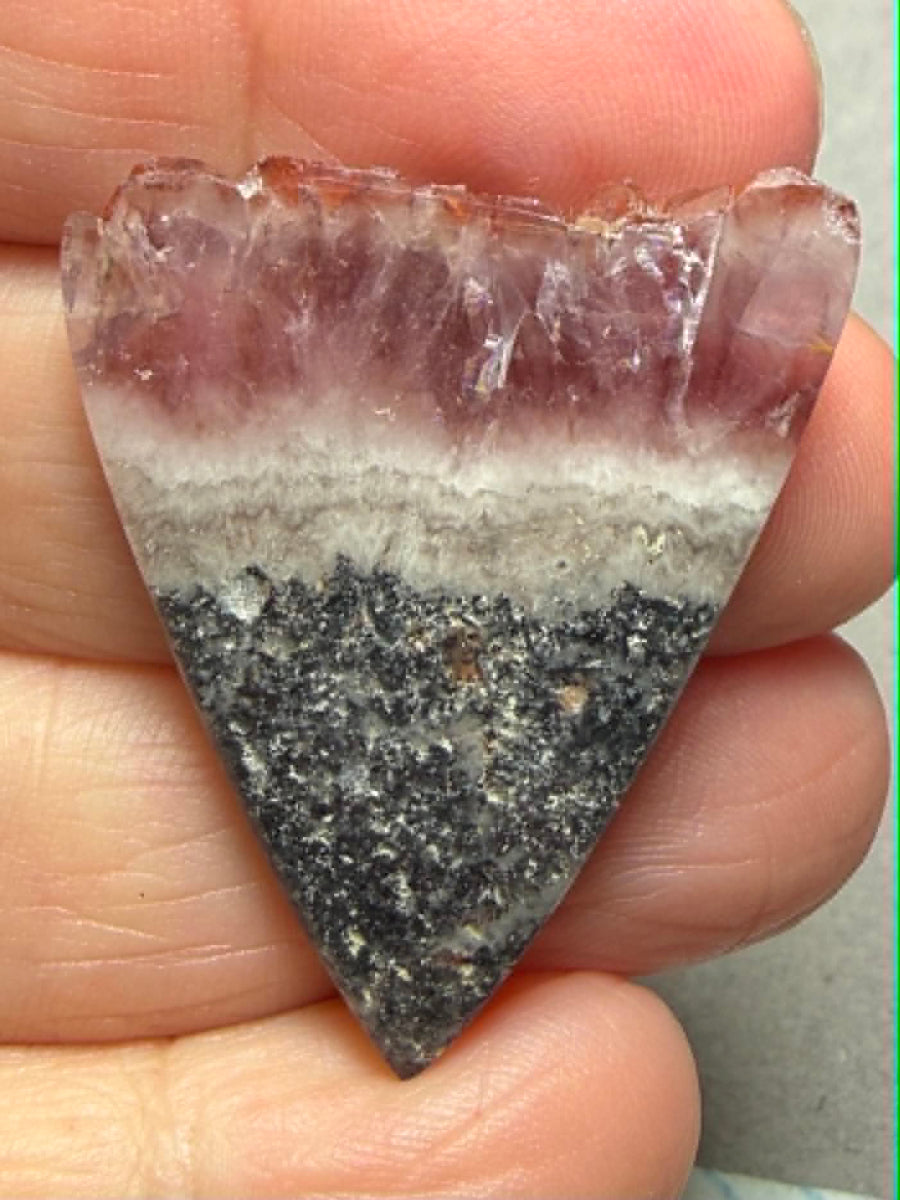 Freeform 37x30mm Volcanic Amethyst Cabochon 10