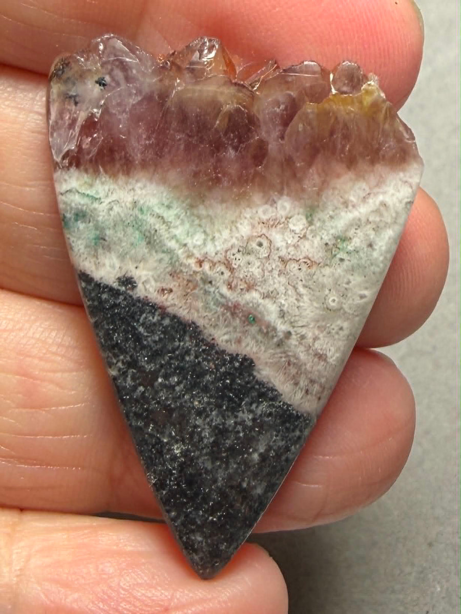 Freeform 42x28mm Volcanic Amethyst Cabochon 12