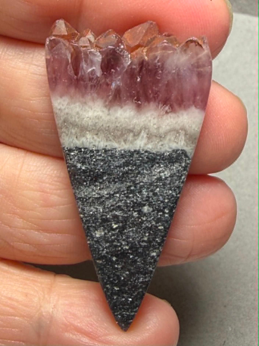 Freeform 49x25mm Volcanic Amethyst Cabochon 17