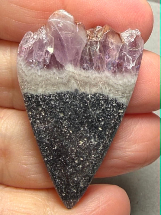 Freeform 47x29mm Volcanic Amethyst Cabochon 21