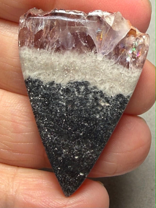 Freeform 41x28mm Volcanic Amethyst Cabochon 23