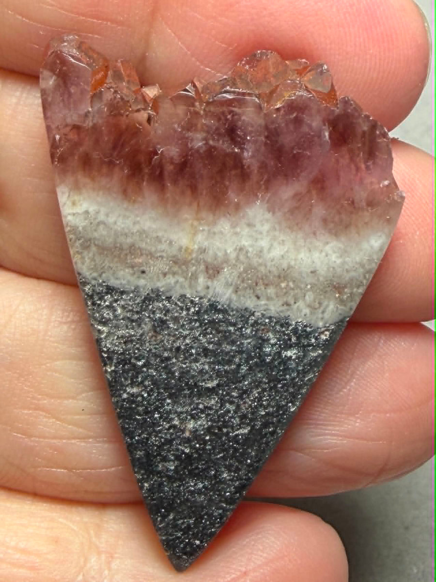 Freeform 43x29mm Volcanic Amethyst Cabochon 27
