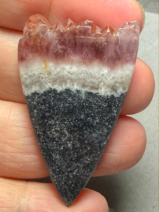 Freeform 46x28mm Volcanic Amethyst Cabochon 30