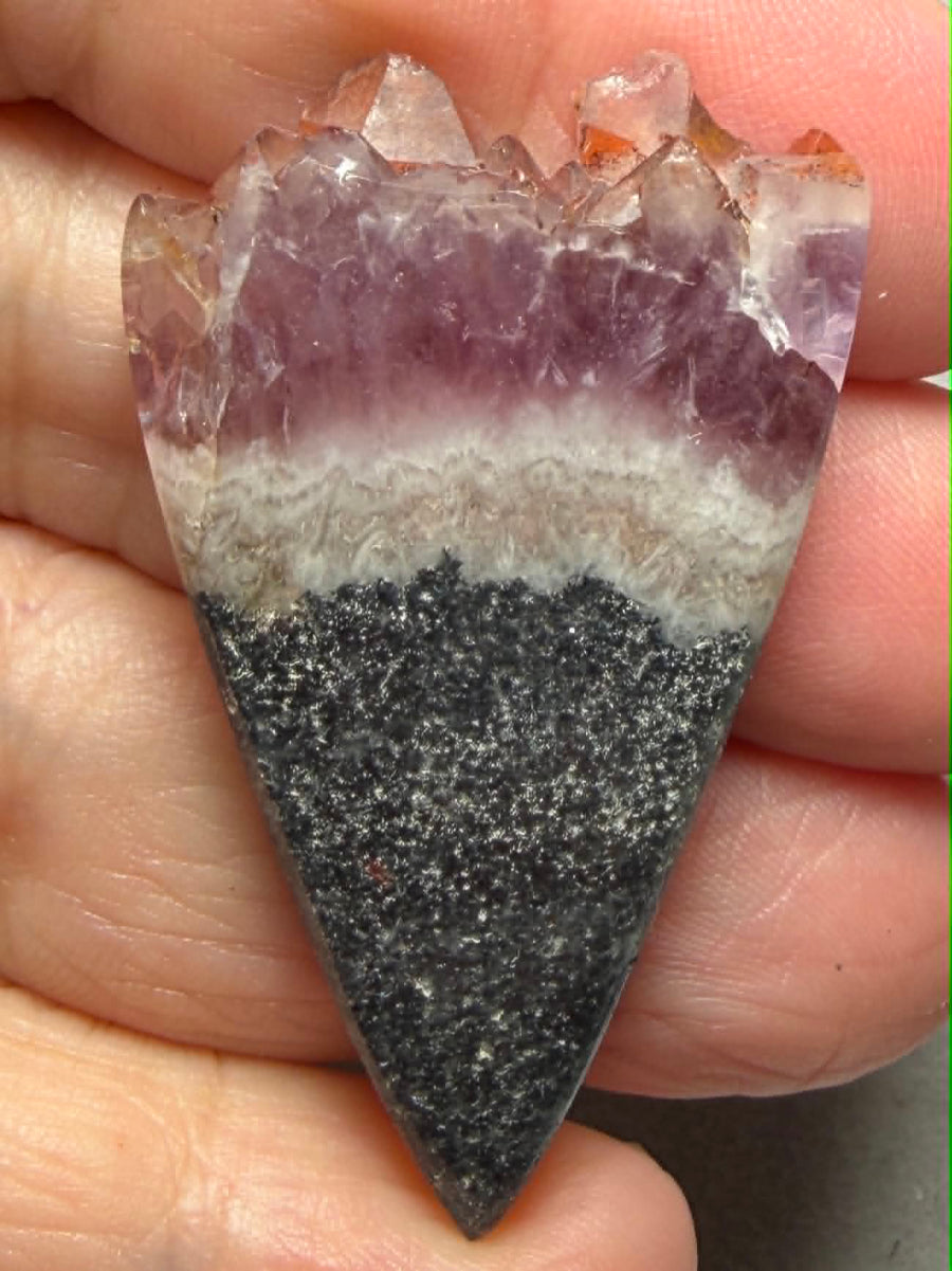 Freeform 48x28mm Volcanic Amethyst Cabochon 32