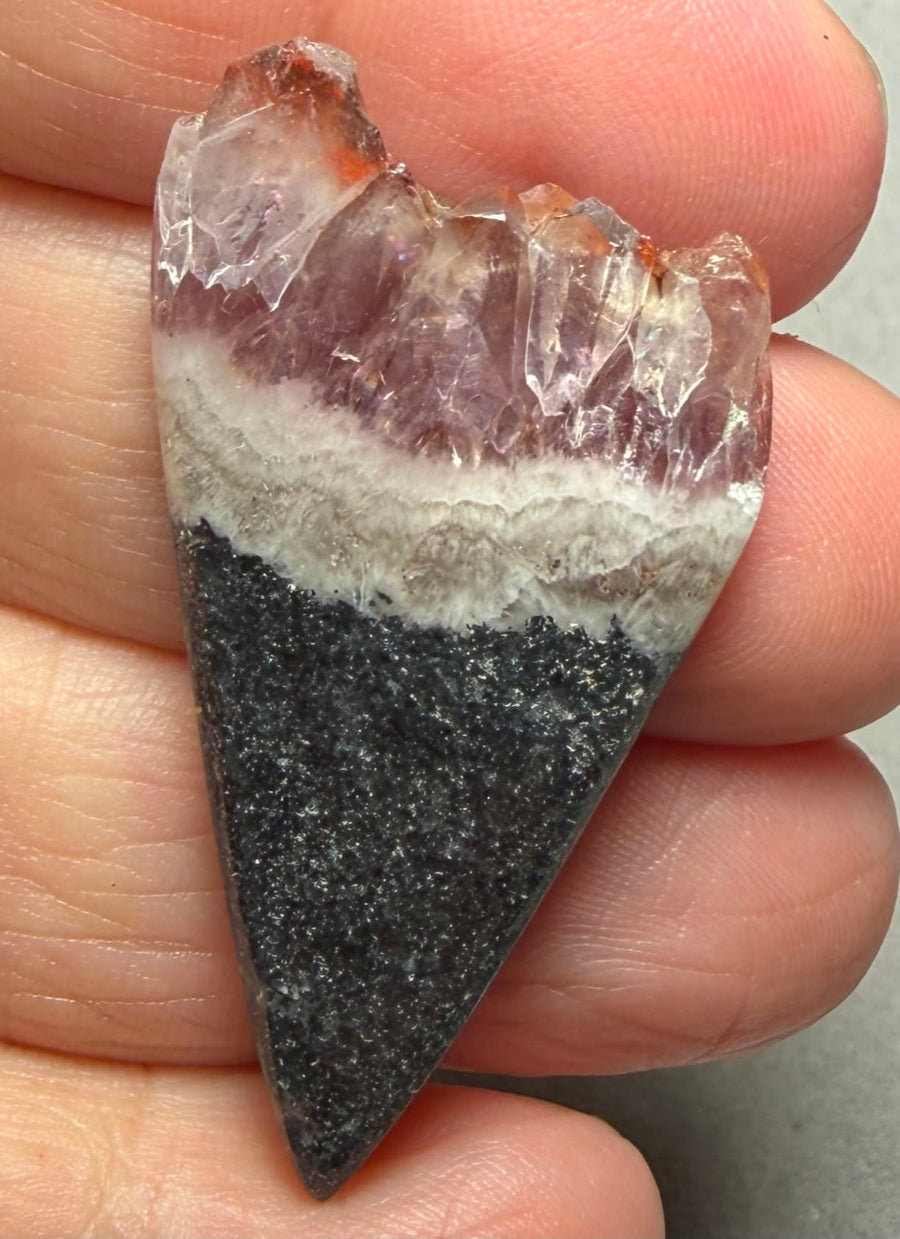 Freeform 44x24mm Volcanic Amethyst Cabochon 33