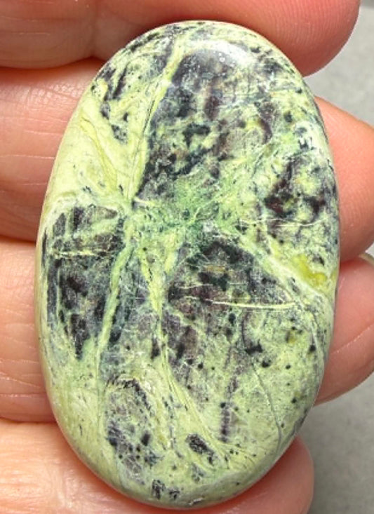 Oval 41x25mm Lemon Chrysoprase Cabochon 12