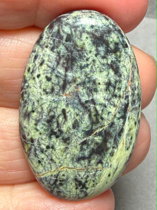 Oval 39x24mm Lemon Chrysoprase Cabochon 13